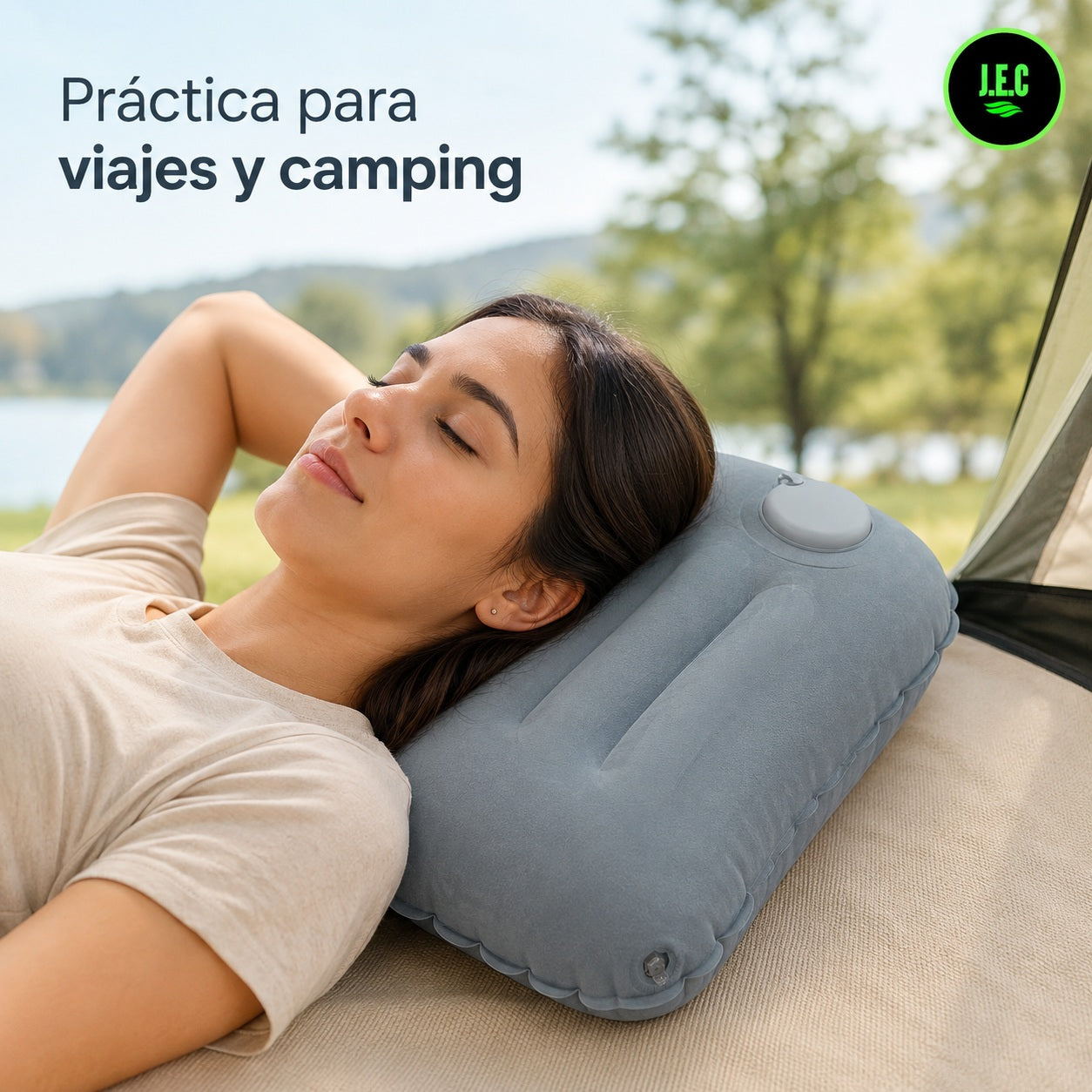 Almohada Inflable Portátil para Camping y Viajes