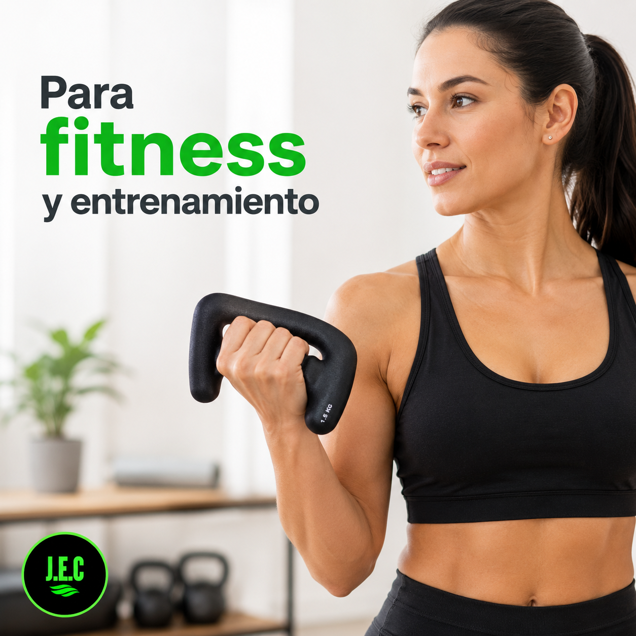 Mancuerna Ergonómica de 1.5 kg con Agarre Integrado
