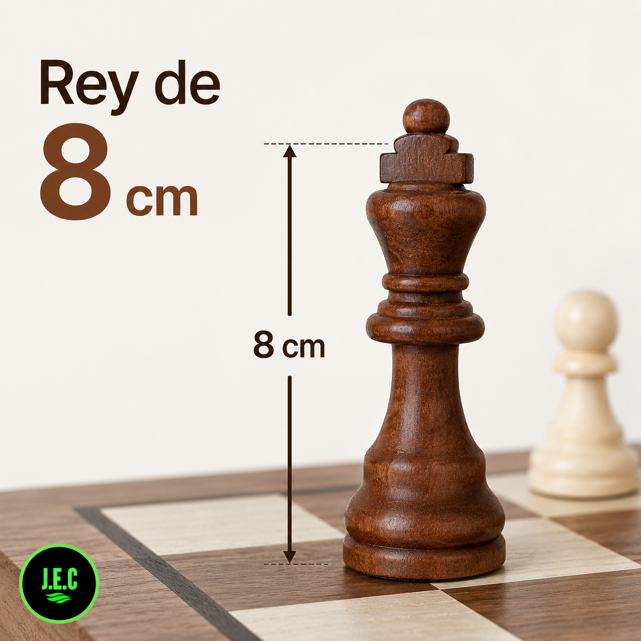 Ajedrez magnético de madera 39x39 cm plegable (45 caracteres)