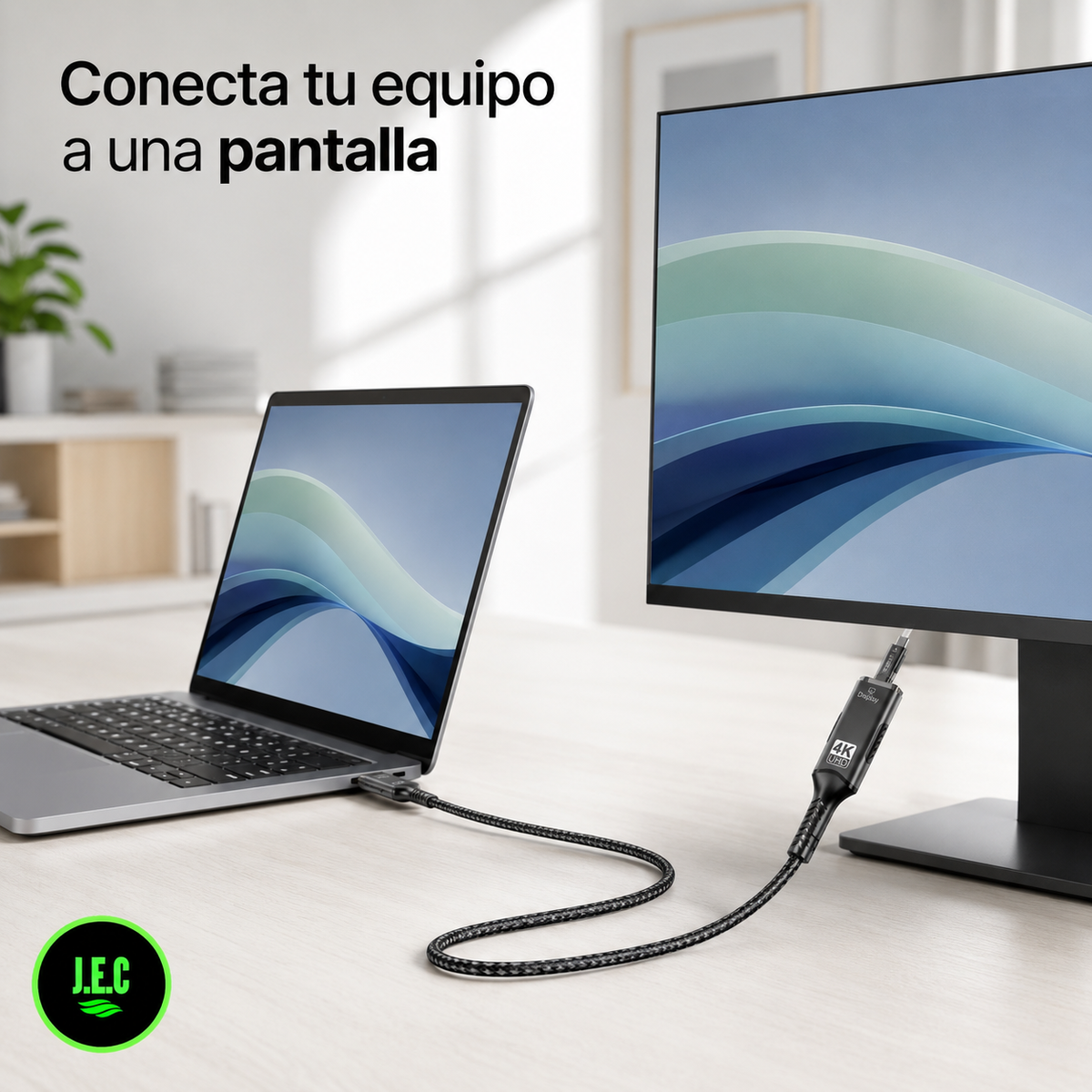 Cable Adaptador Tipo C A Hdmi Ultra Hd 4k De 2 Metros