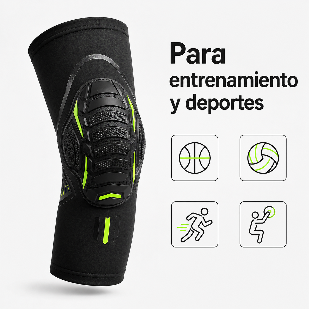 Rodillera Deportiva Antigolpes – Compresión, Protección y Antideslizante