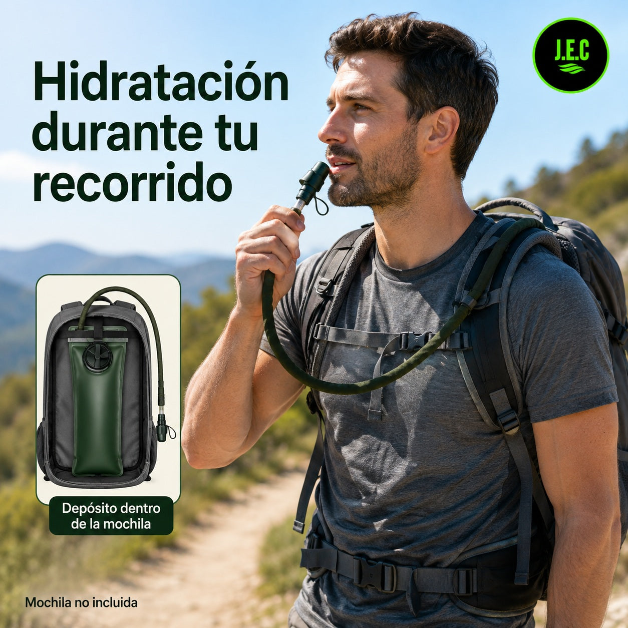 Bolsa de Hidratación 3L con Manguera