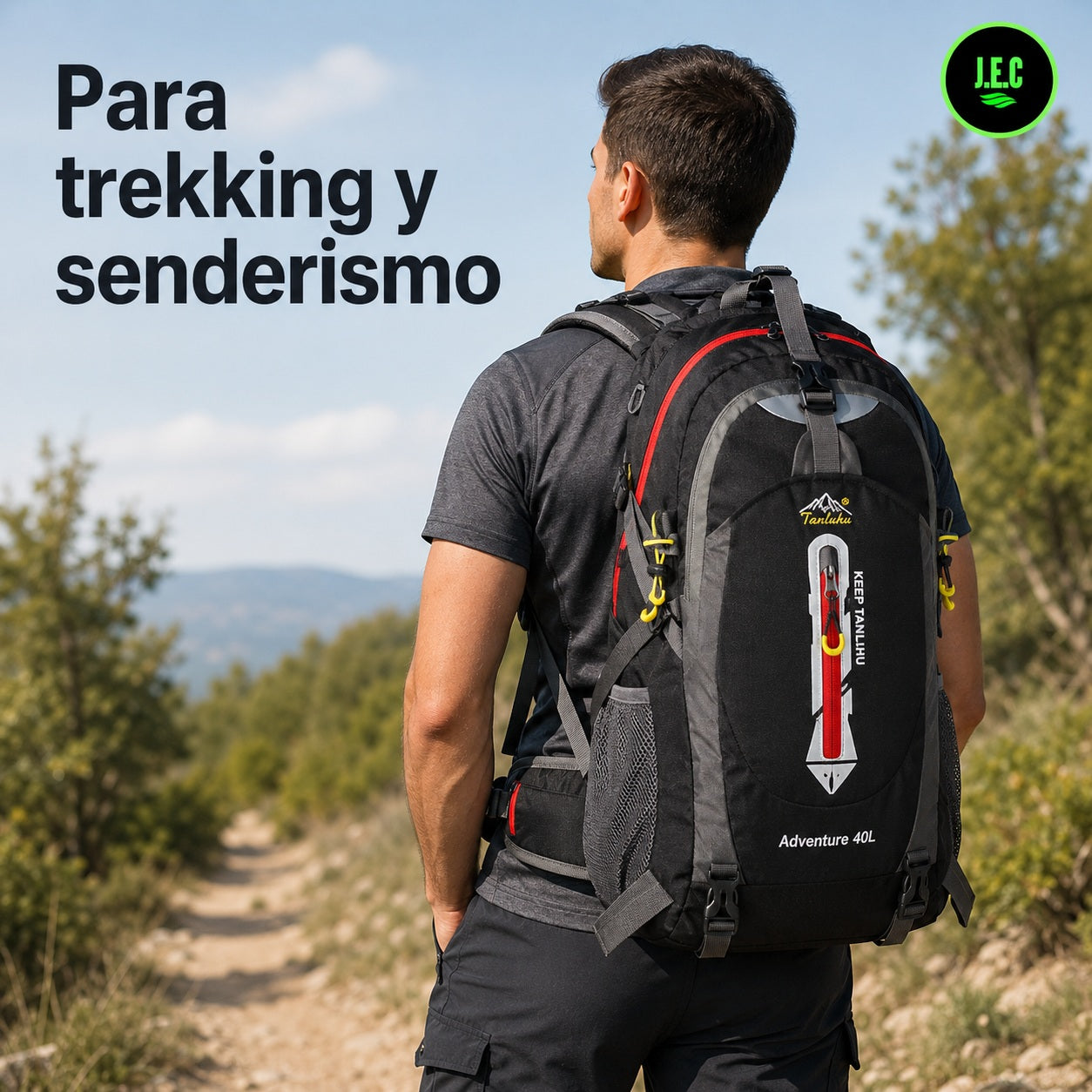 Mochila Trekking Adventure 40L Con Ajuste al Cuerpo