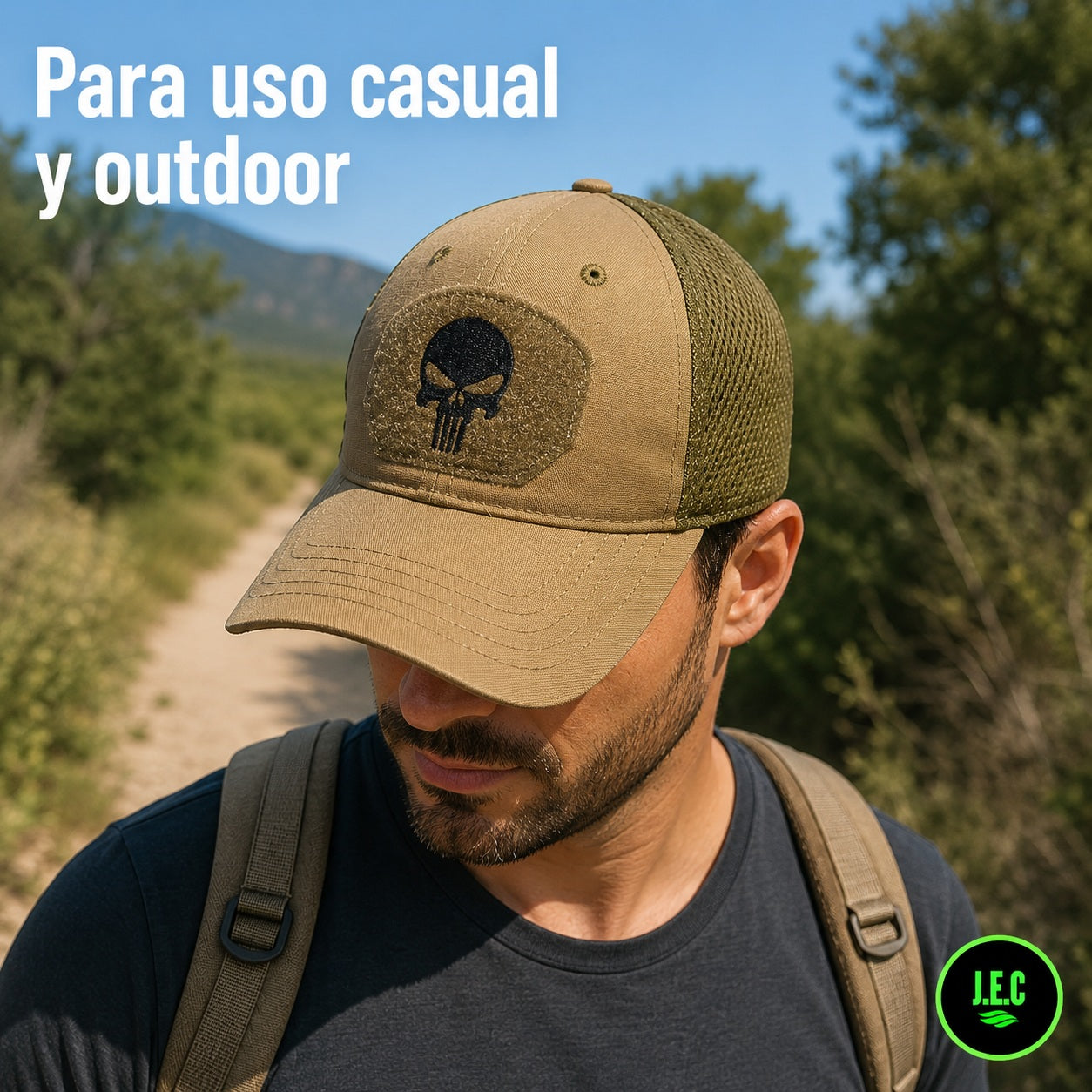 Jockey Táctico o Camuflaje con Malla y Ajustable Unisex
