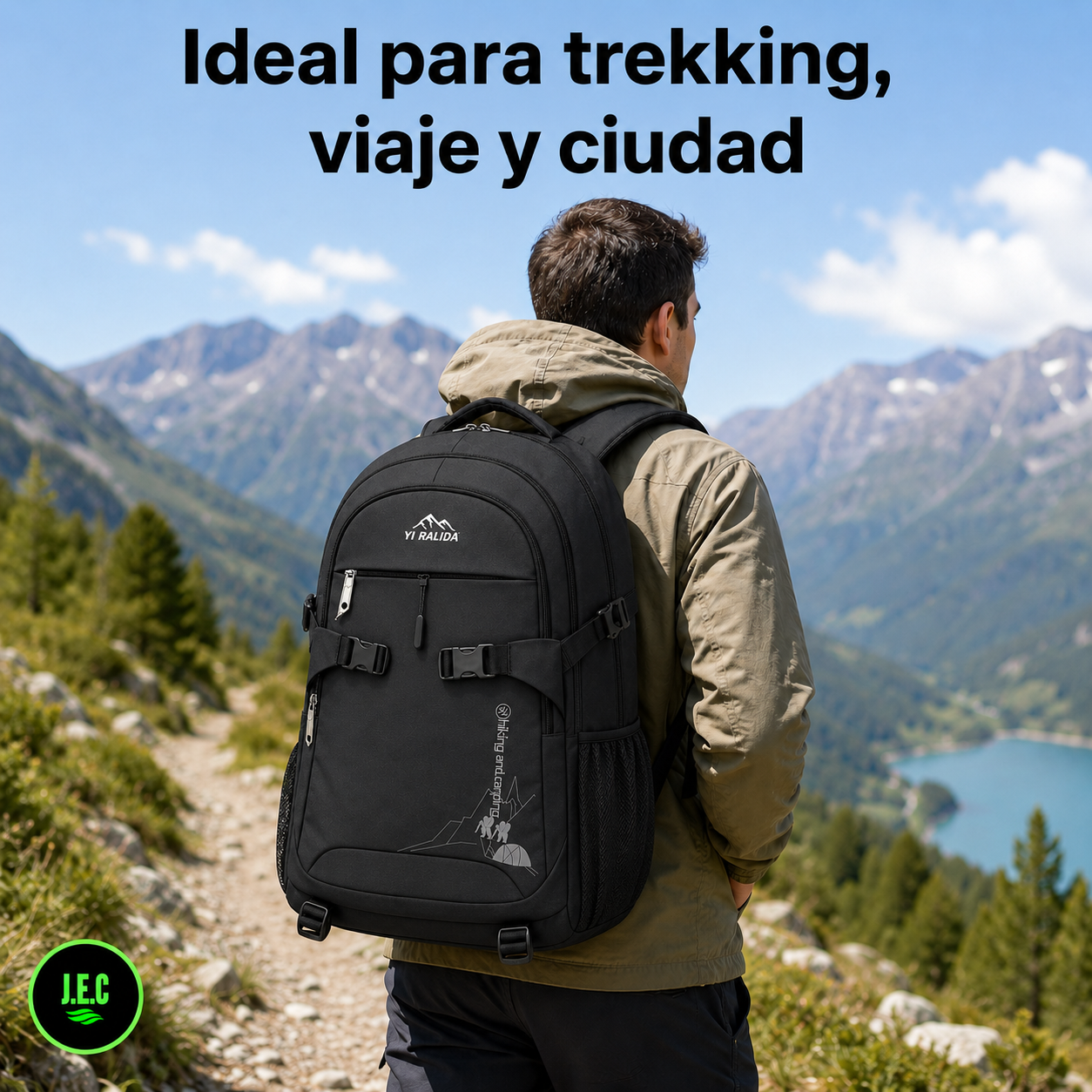 Mochila Outdoor 55L Impermeable para Viaje y Trekking