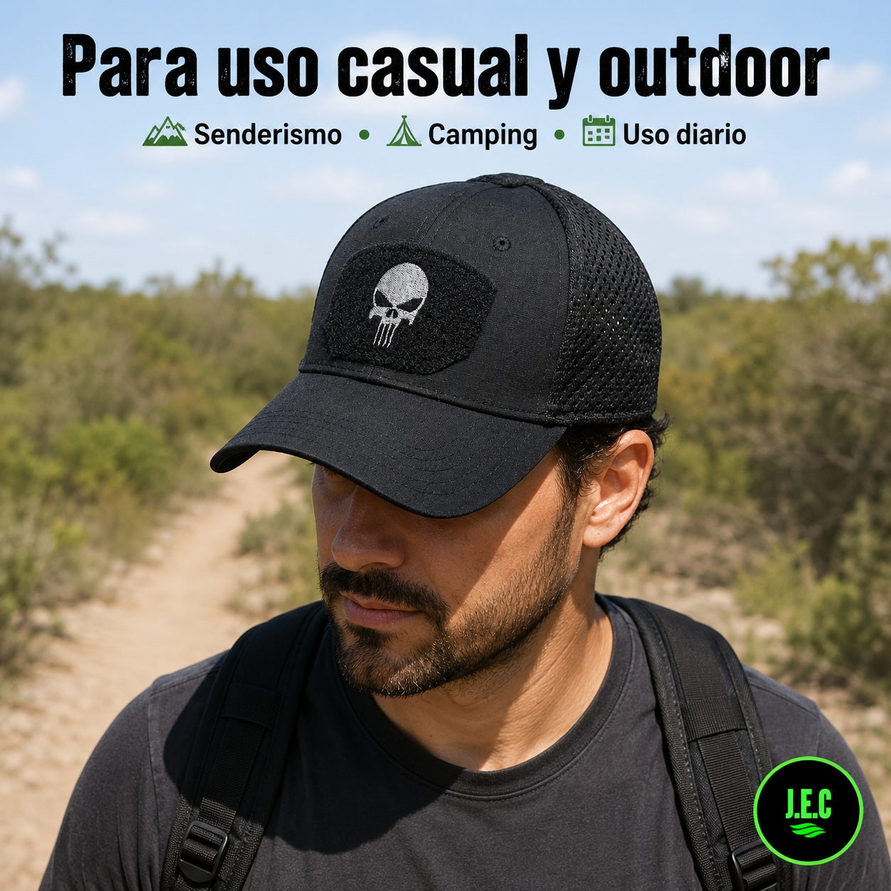 Jockey Táctico o Camuflaje con Malla y Ajustable Unisex