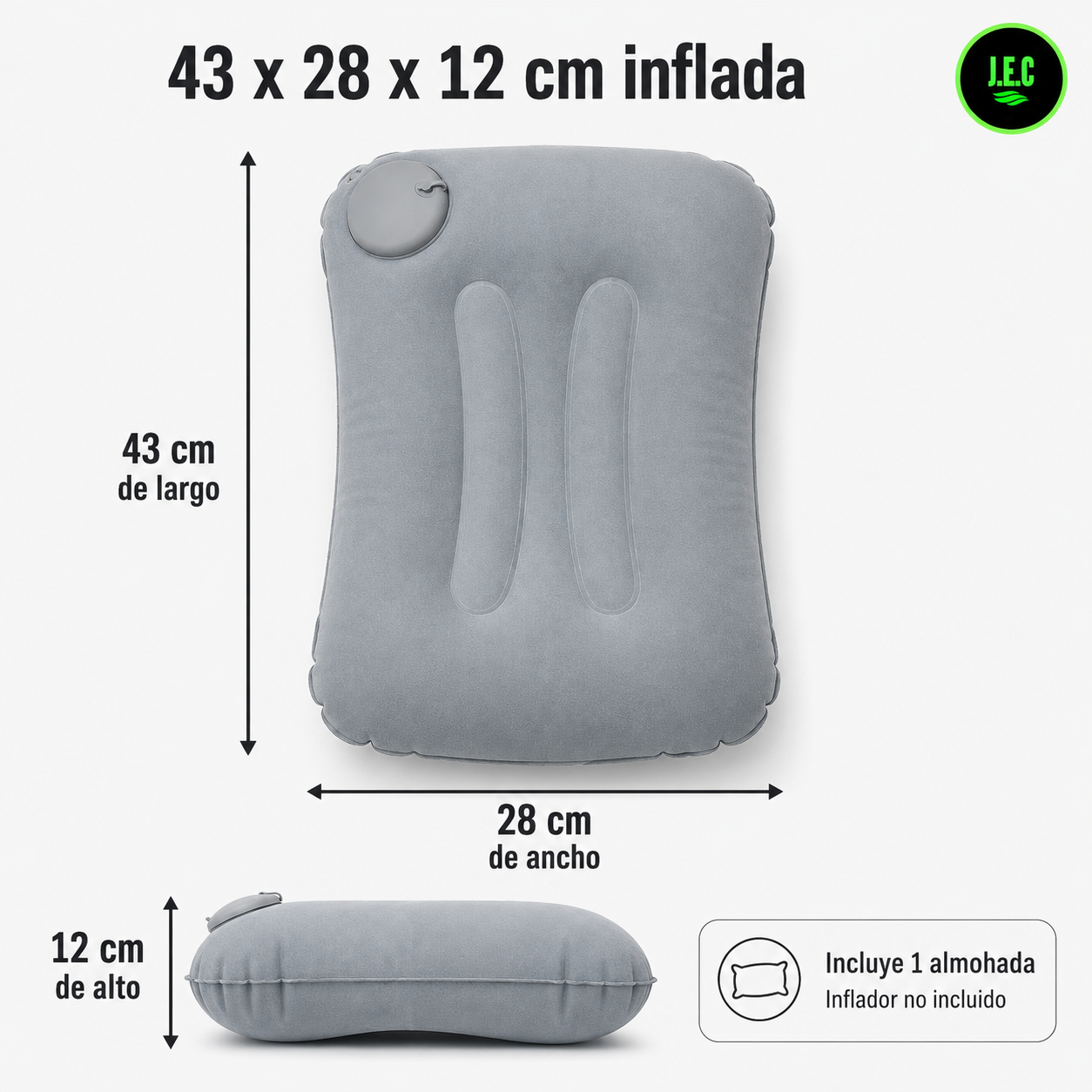 Almohada Inflable Portátil para Camping y Viajes