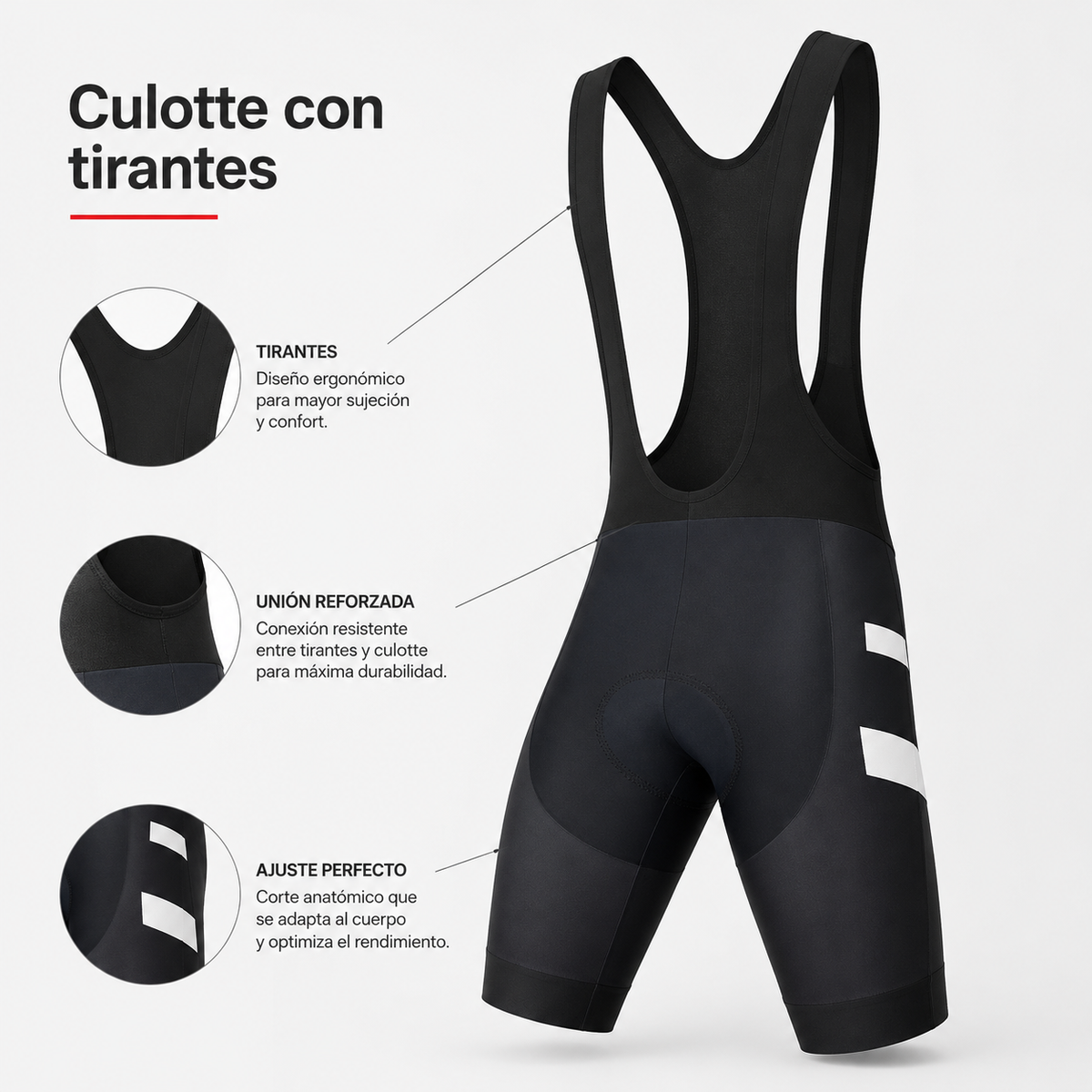 Conjunto ciclismo jersey + culotte con badana de gel