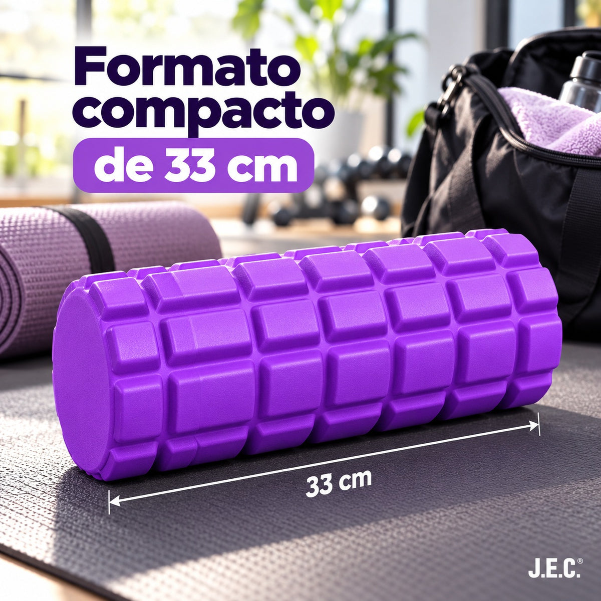 Rodillo Masajeador Profesional Antidolor Yoga Pilates Fitness