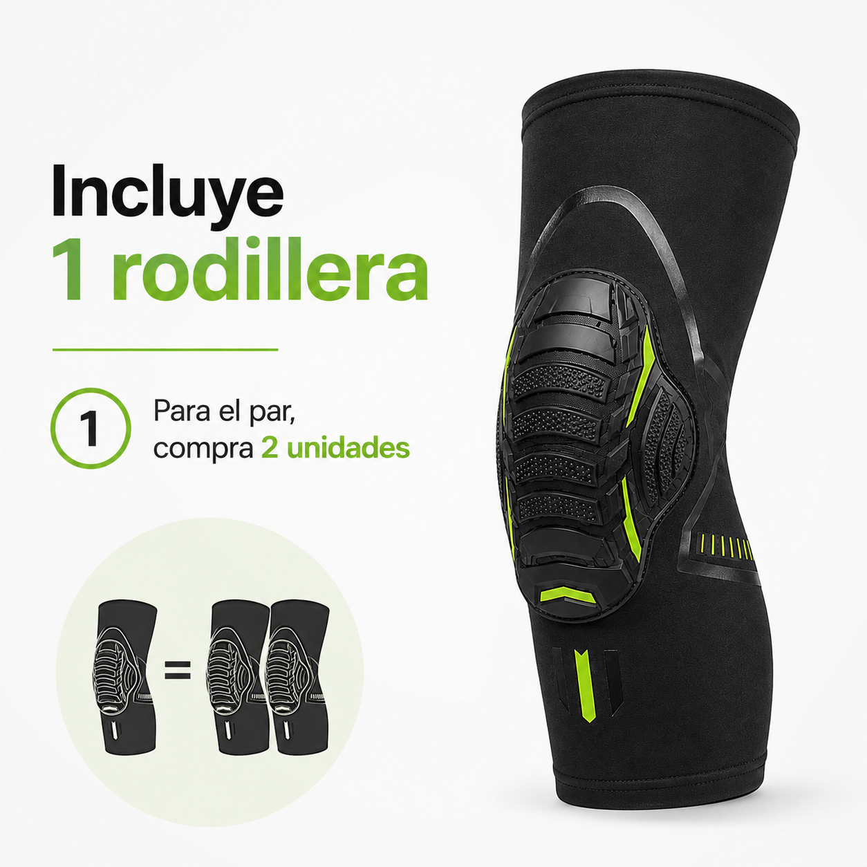 Rodillera Deportiva Antigolpes – Compresión, Protección y Antideslizante