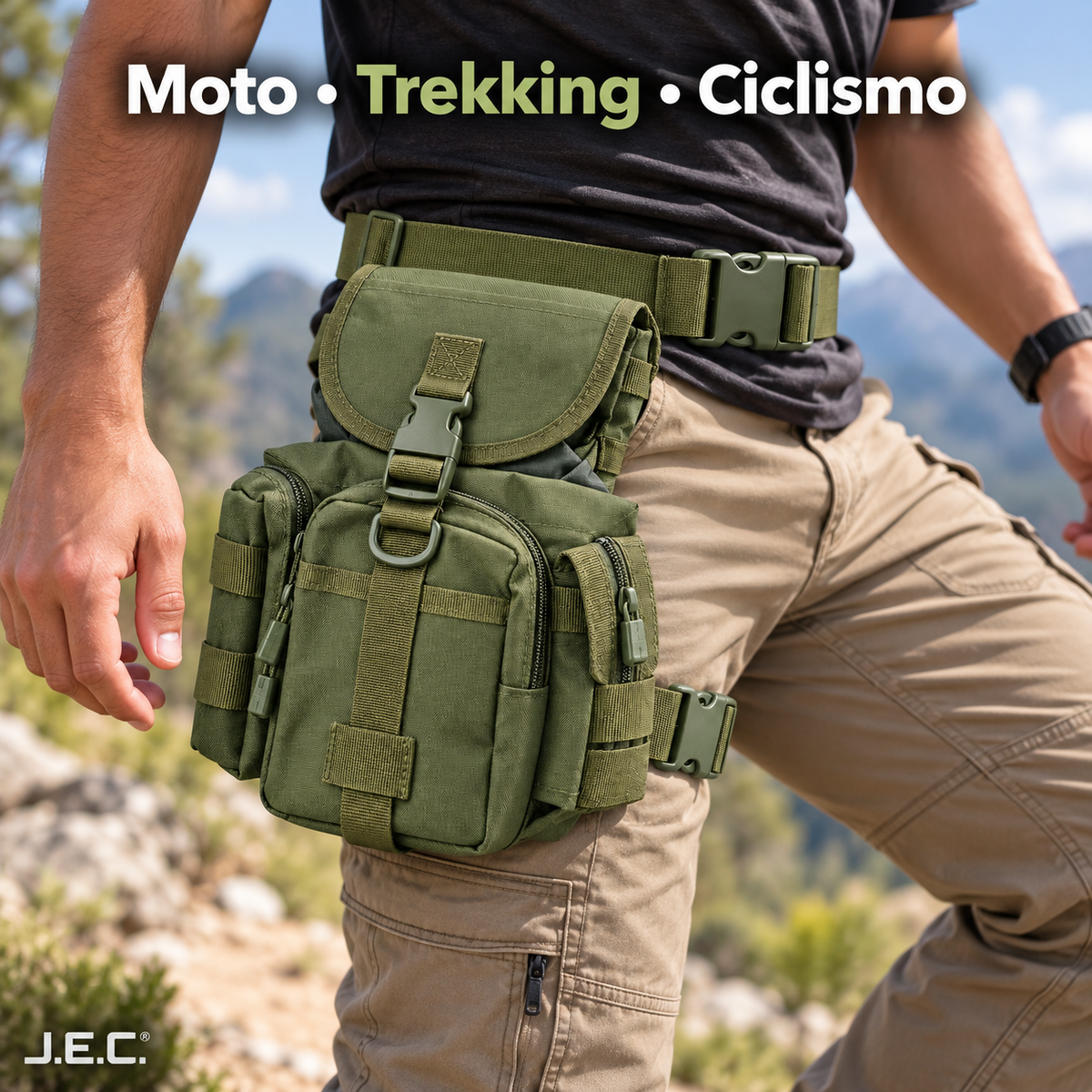 Banano Muslero Moto Táctico Resistente Agua Ajustable