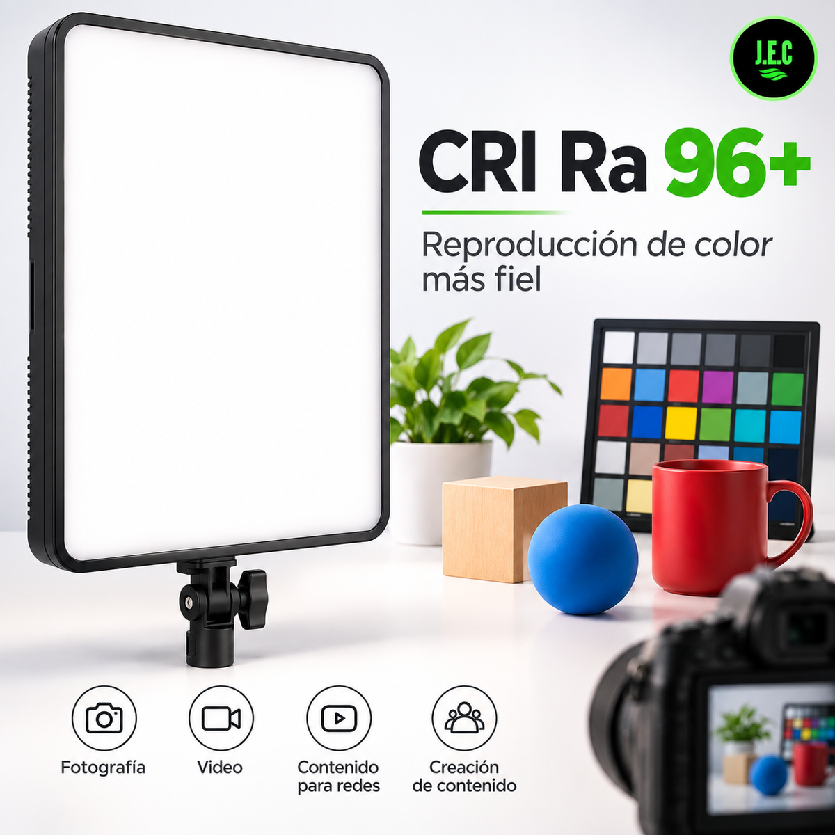 Panel de iluminación LED para fotografía y video
