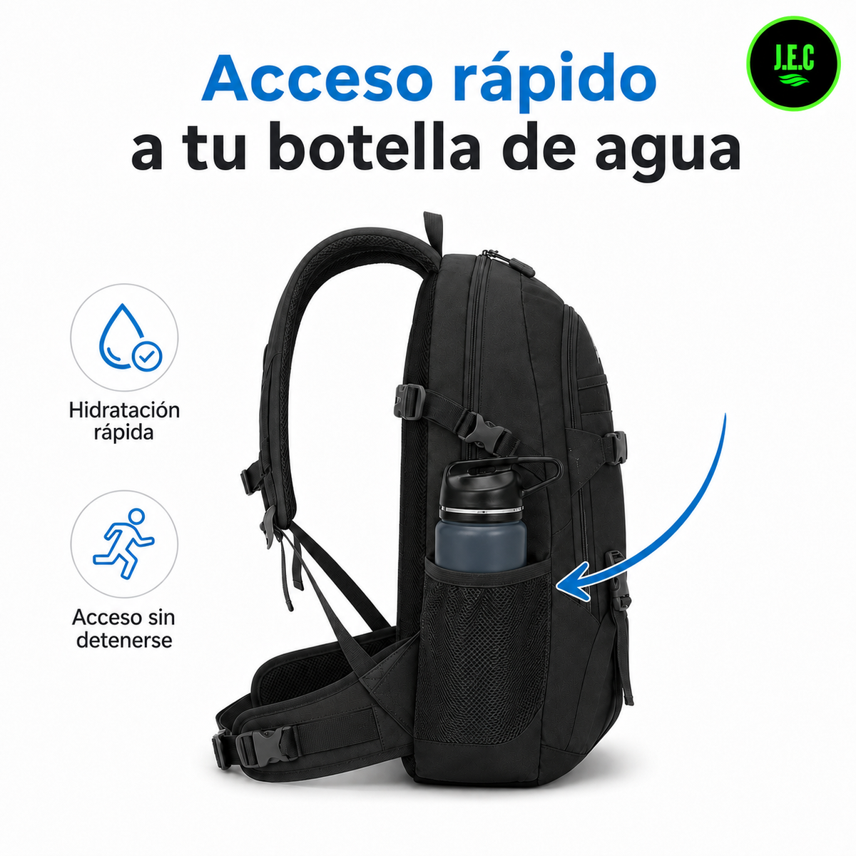 Mochila Trekking Adventure 55L Viaje y Camping Ergonómica