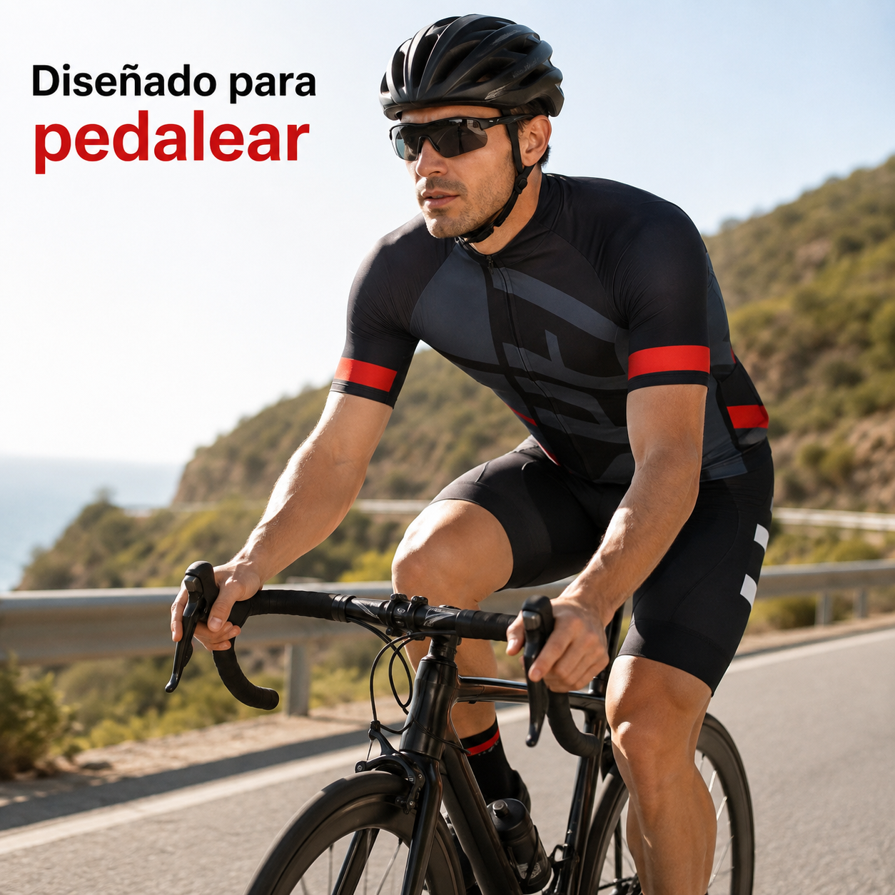 Conjunto ciclismo jersey + culotte con badana de gel