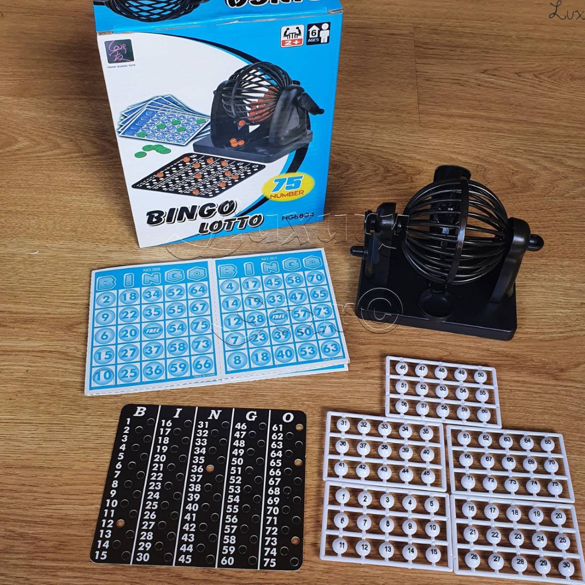 Bingo Lotto 75 números con bolillero y 10 cartones