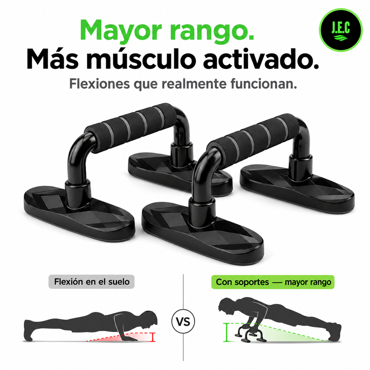 Kit Fitness 5 en 1 Rodillo Rueda Ancha Soportes y Cuerda