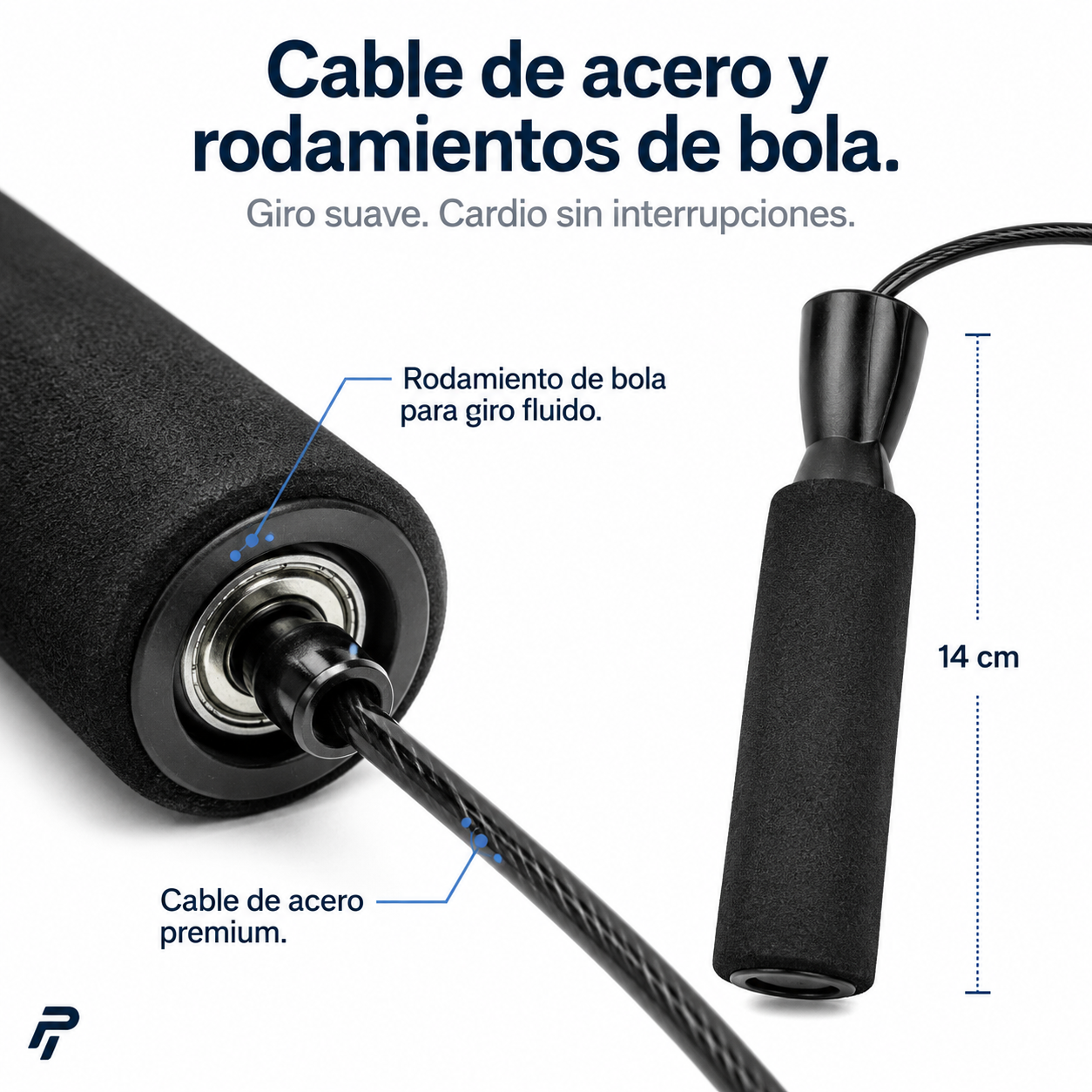 Kit Fitness 5 en 1 Rodillo Rueda Ancha Soportes y Cuerda