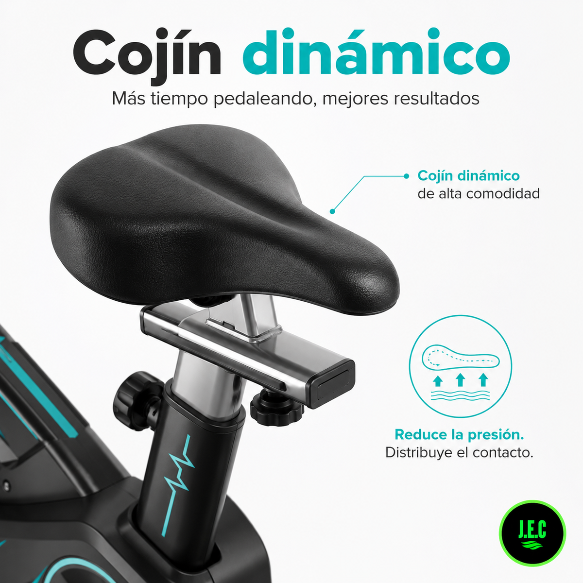 Bicicleta Spinning Sensor Cardiaco y Asiento Dinamico