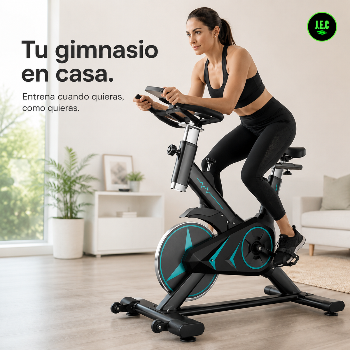 Bicicleta Spinning Sensor Cardiaco y Asiento Dinamico