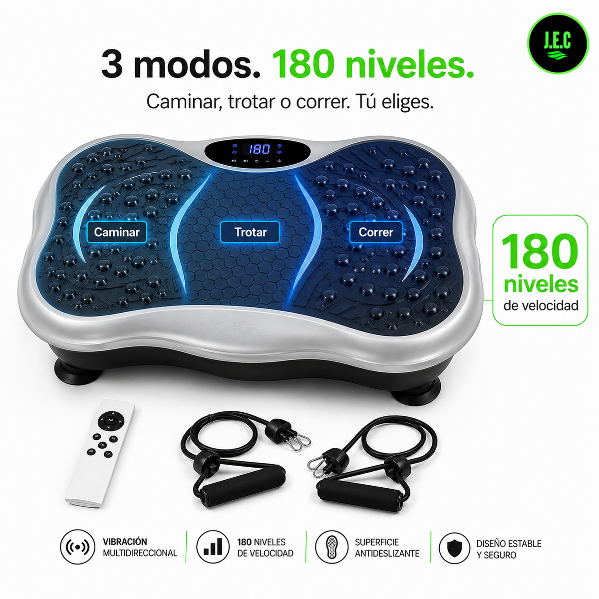 Plataforma Vibratoria 3 en 1 Bluetooth 180 Niveles