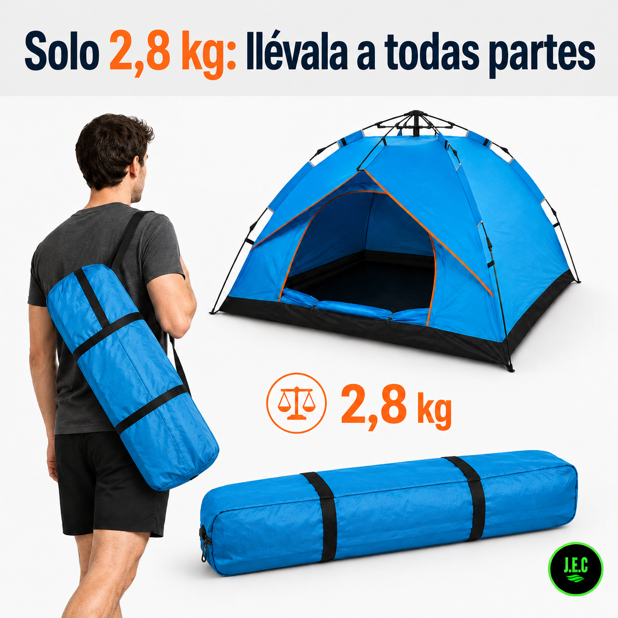 Carpa Automática Pop Up Ultraliviana para 3 a 4 Personas