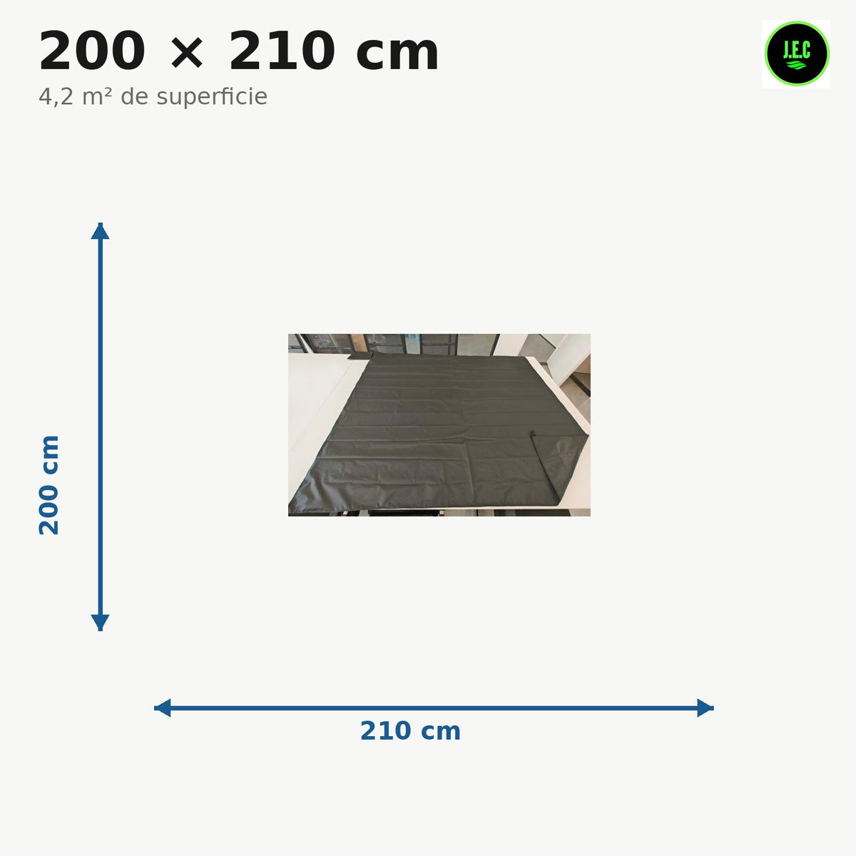 Manta compacta para picnic y camping 200 × 210 cm