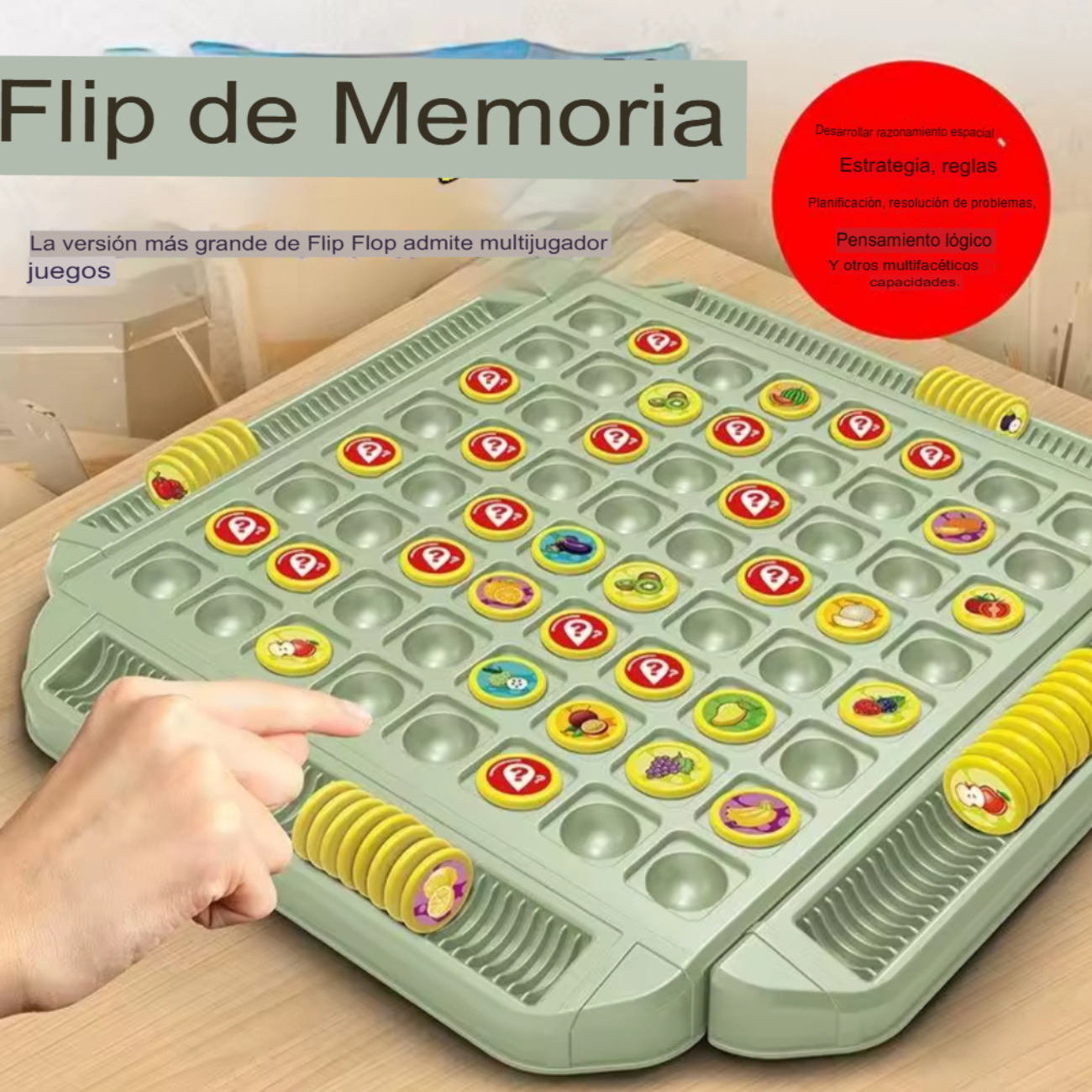Juego De Memoria Familiar Con Tablero Y Fichas Educativo