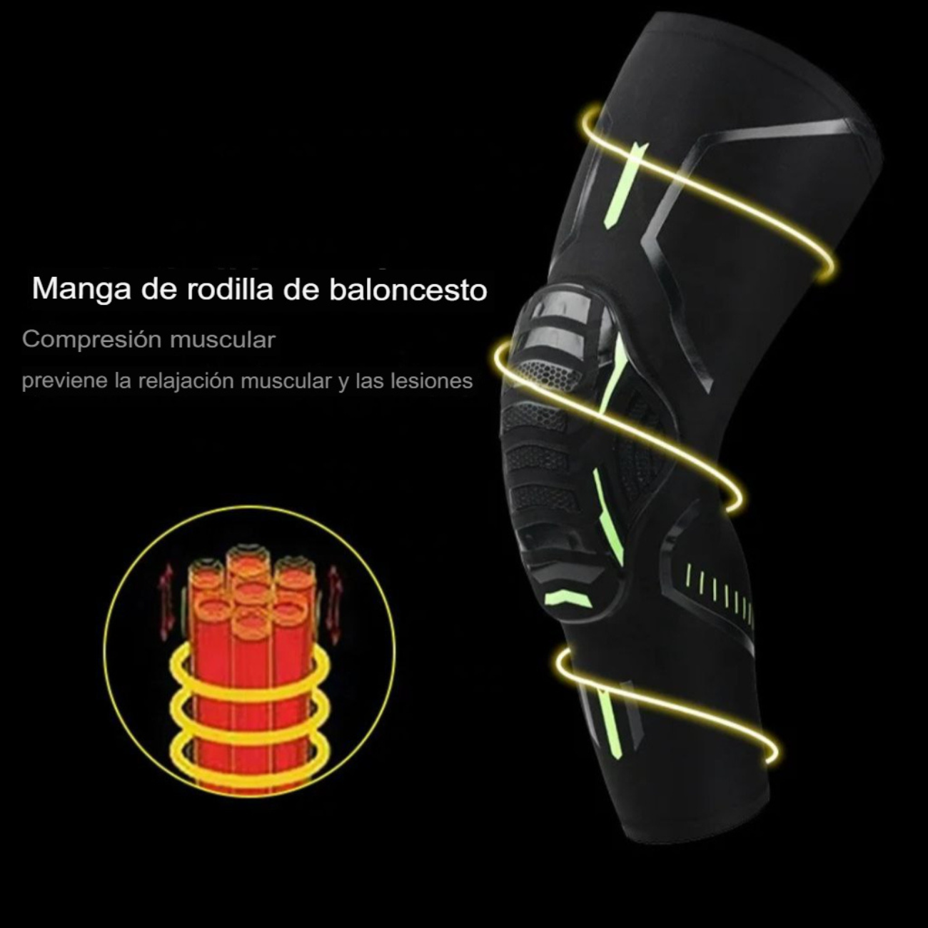 Rodillera Deportiva Antigolpes – Compresión, Protección y Antideslizante