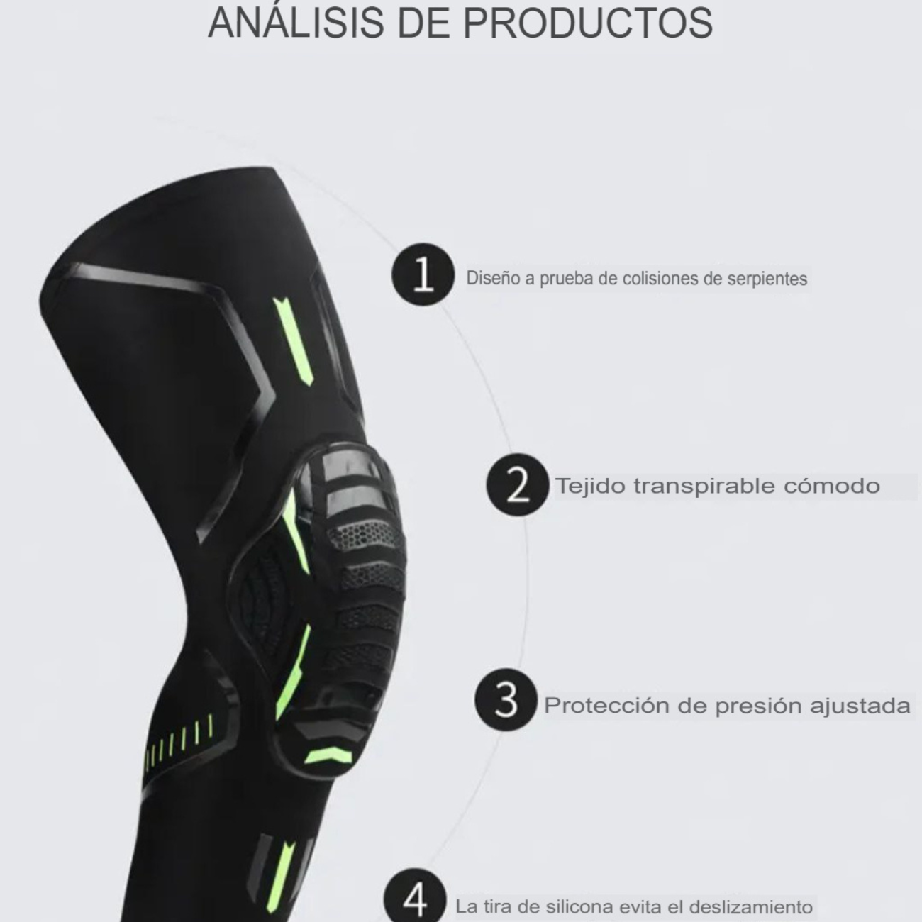 Rodillera Deportiva Antigolpes – Compresión, Protección y Antideslizante