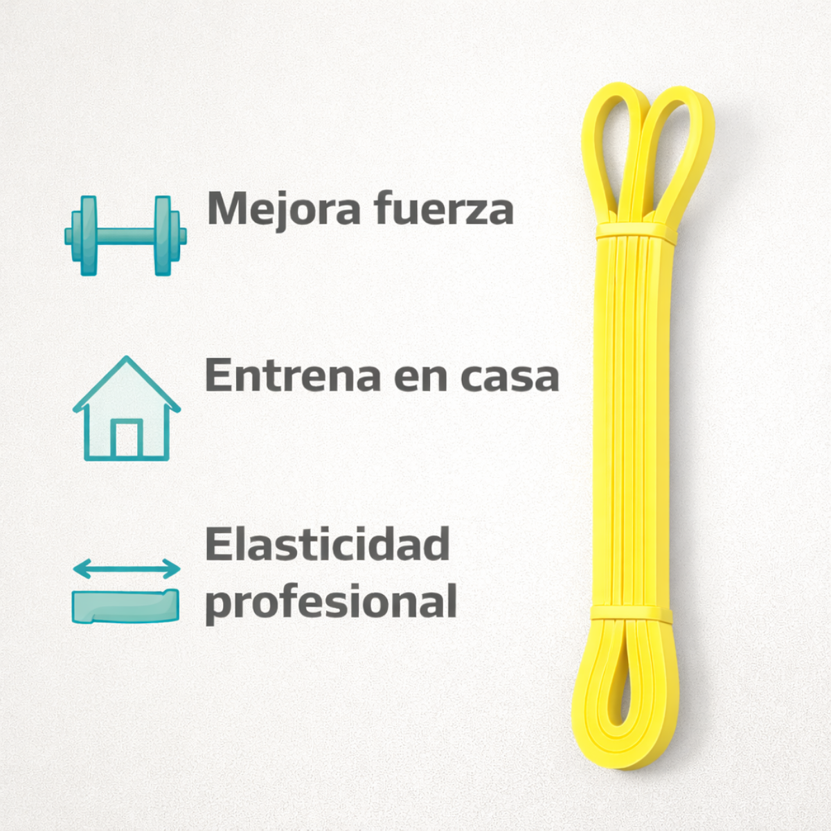 Banda Elástica de Resistencia Amarilla 20lb Fitness J.E.C