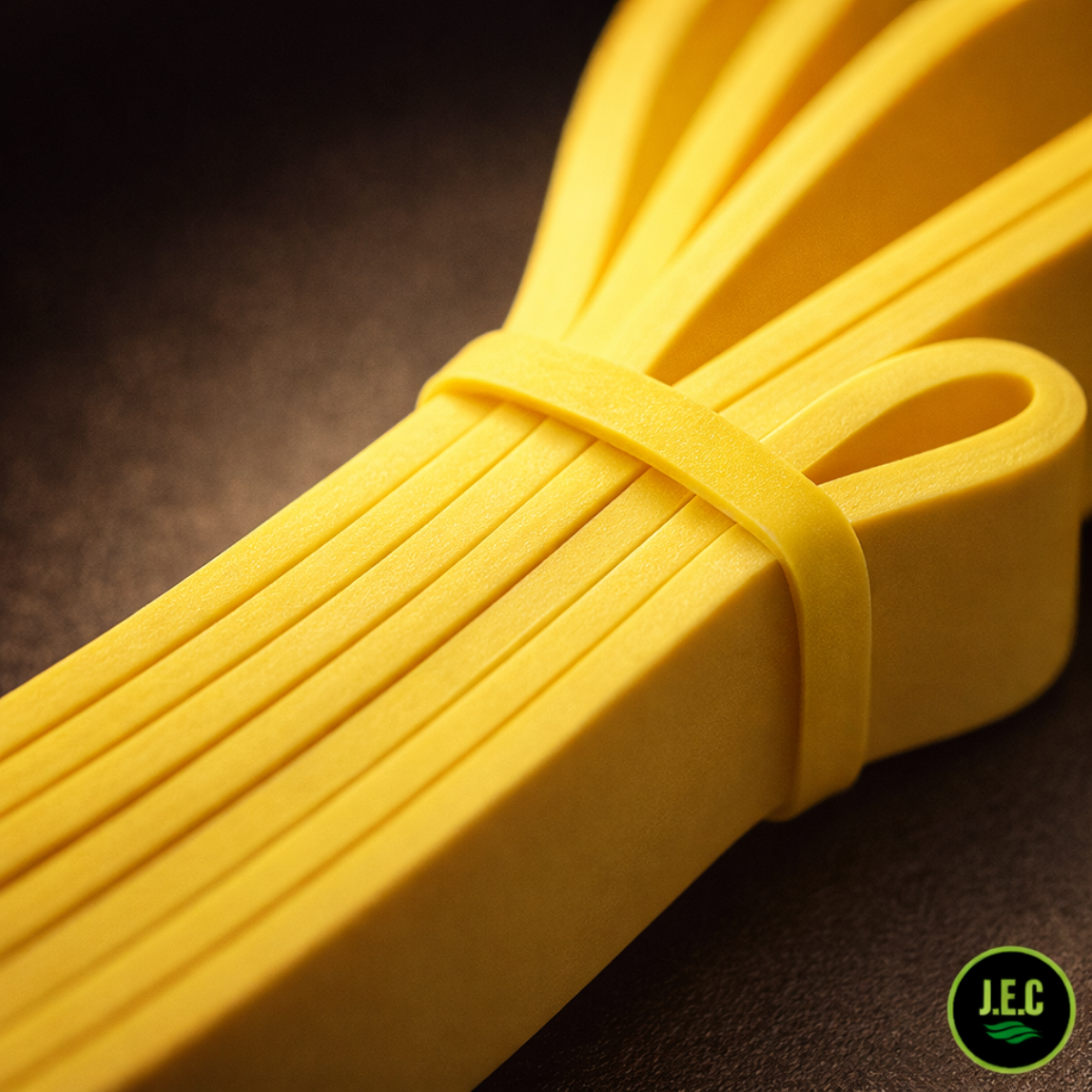 Banda Elástica de Resistencia Amarilla 20lb Fitness J.E.C