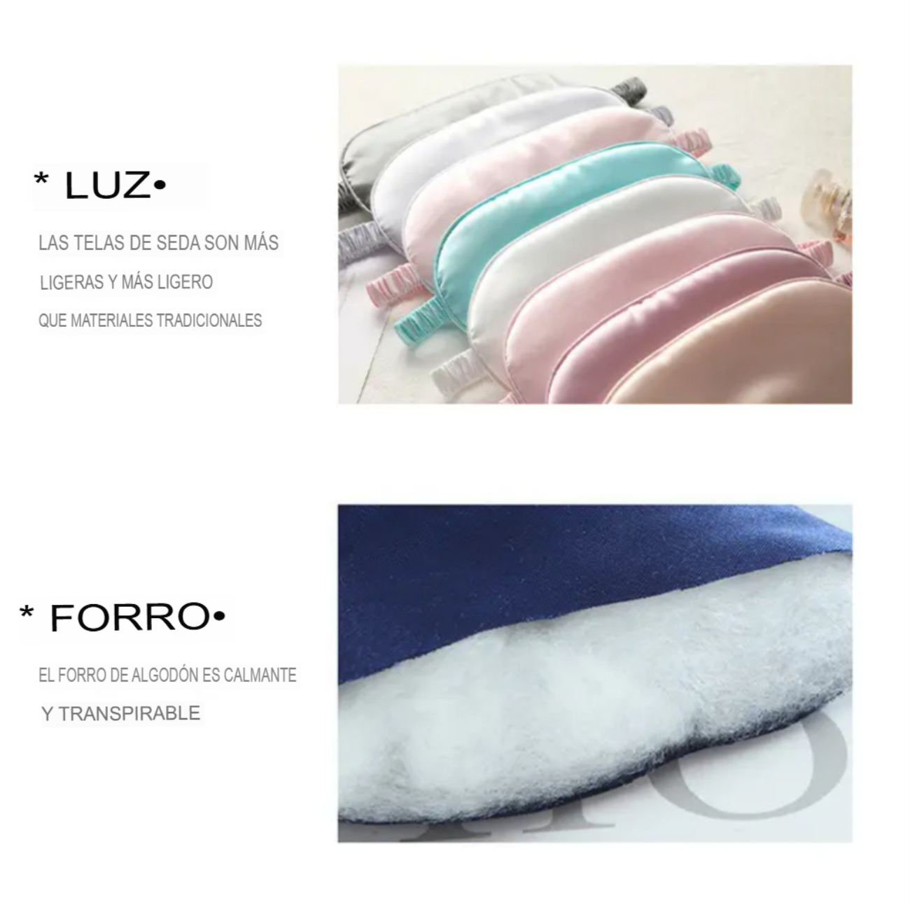 Antifaz Para Dormir, Mascarilla  De Algodón Blackout 3d