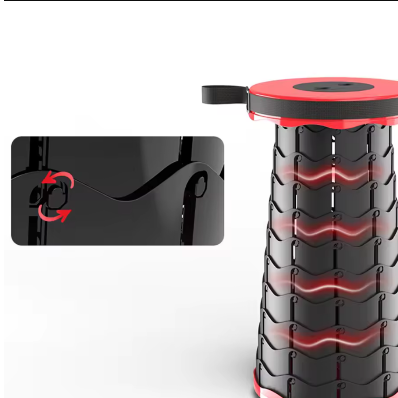 Silla Retráctil Taburete Plegable Camping Tipo Telescopio