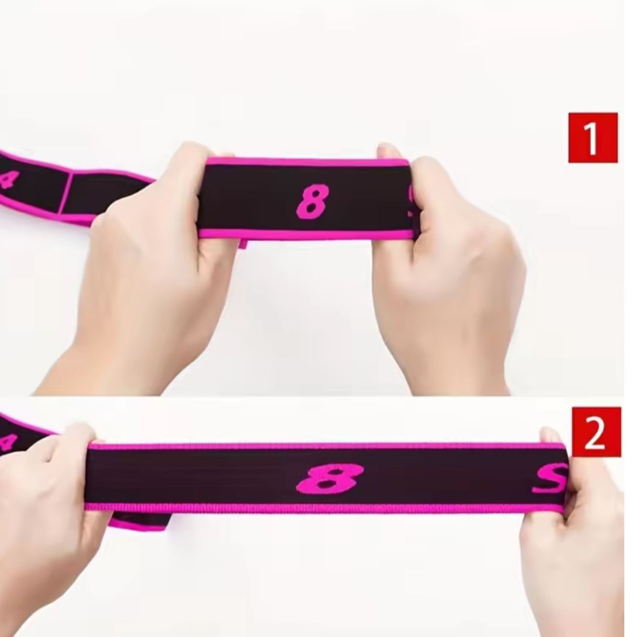 Banda Elástica Resistencia Para Yoga Con 8 Anillos Separados