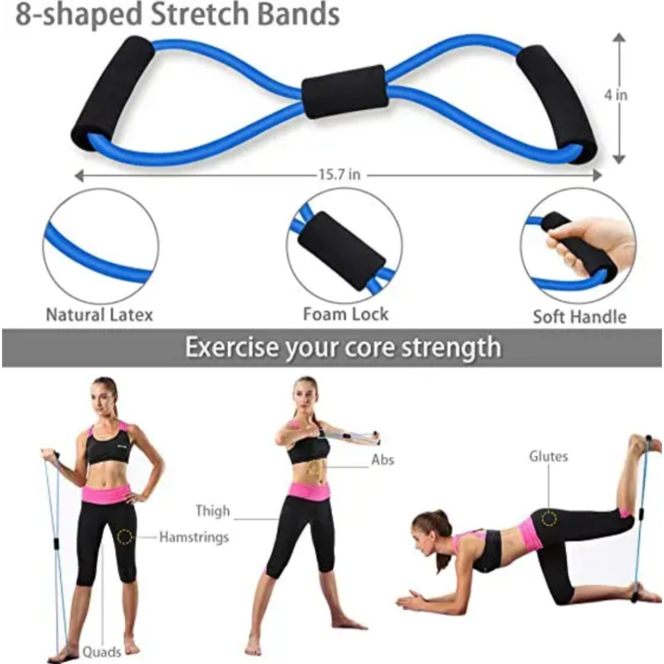 Kit Bandas De Resistencia Versátil Y Efectivo 17 Piezas