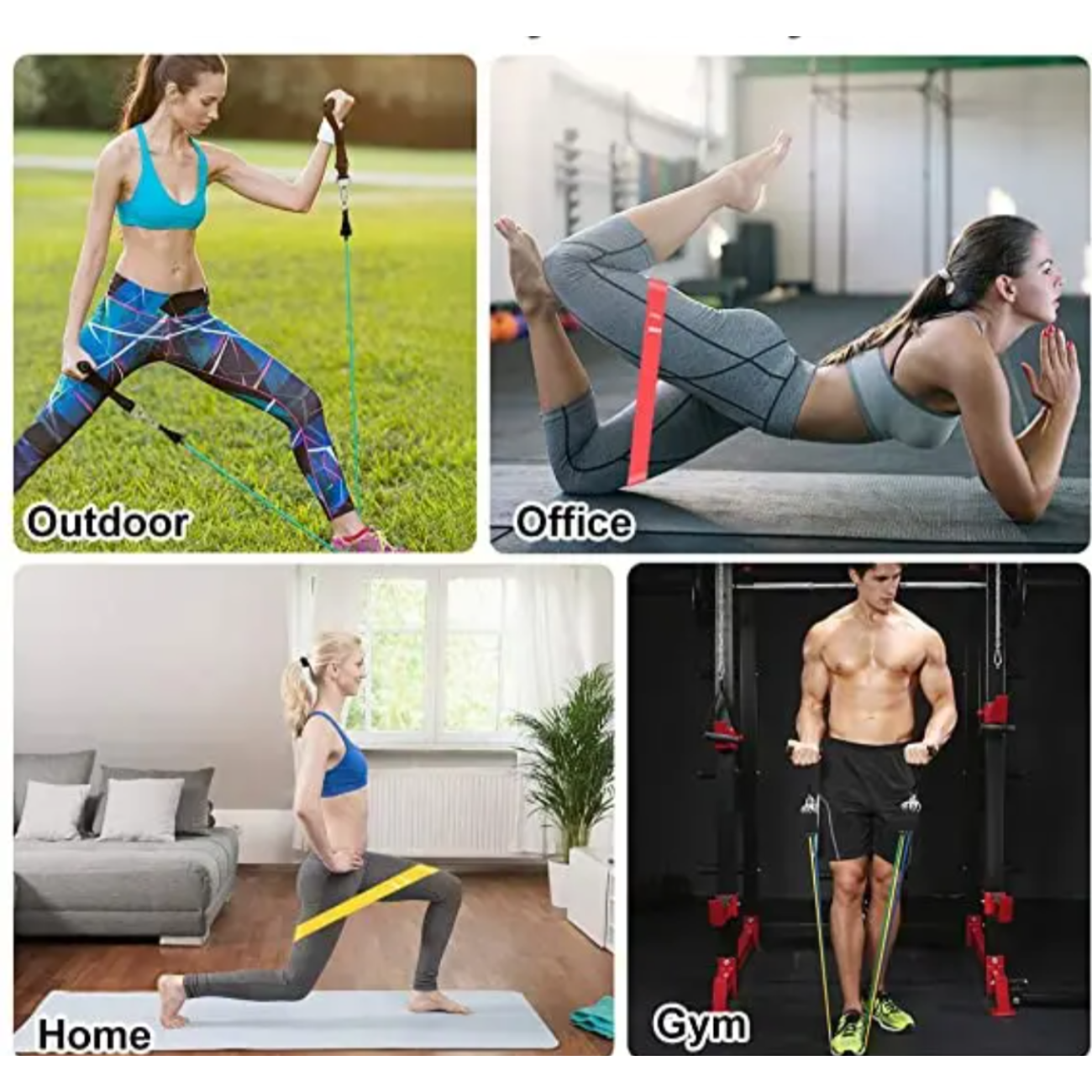 Kit Bandas De Resistencia Versátil Y Efectivo 17 Piezas