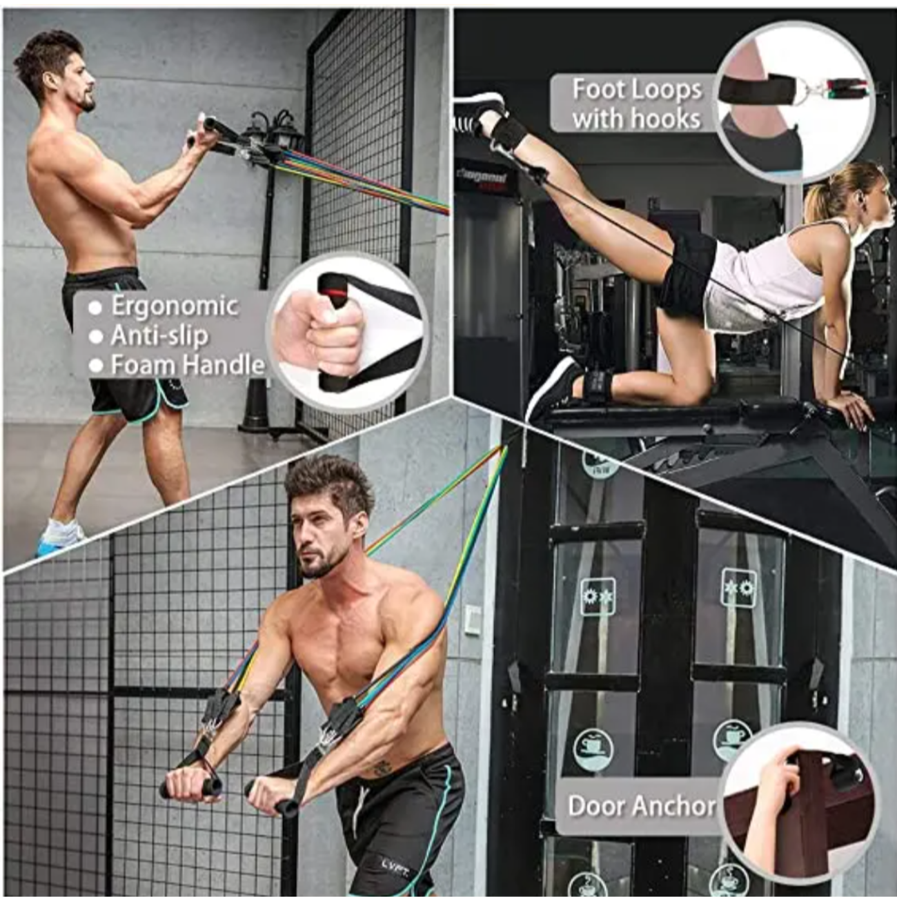 Kit Bandas De Resistencia Versátil Y Efectivo 17 Piezas