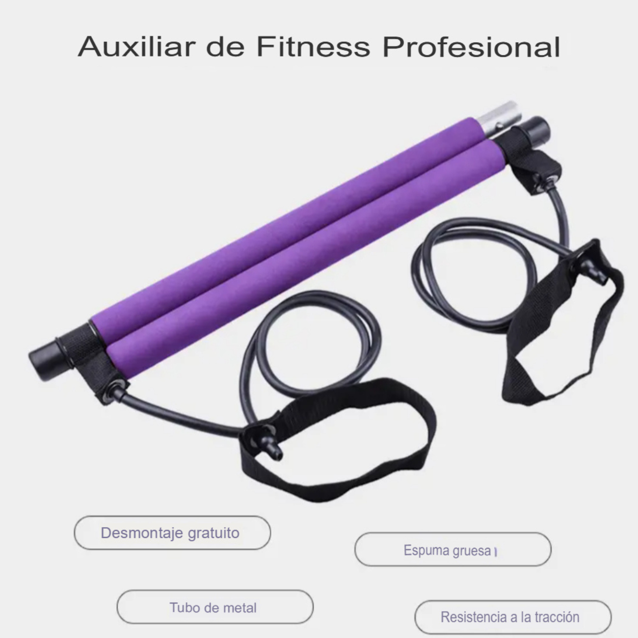 Barra De Pilates Con Banda Elástica Resistencia Yoga