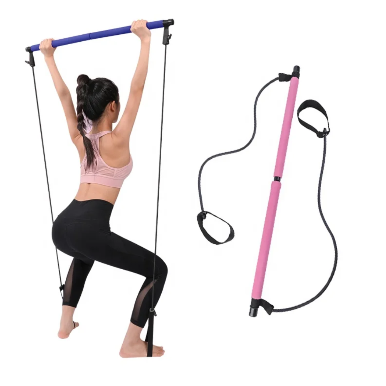 Barra De Pilates Con Banda Elástica Resistencia Yoga