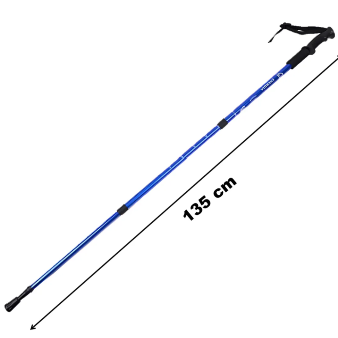 Bastón Senderismo 2 Tramos Adaptativo Anti-shock Aluminio