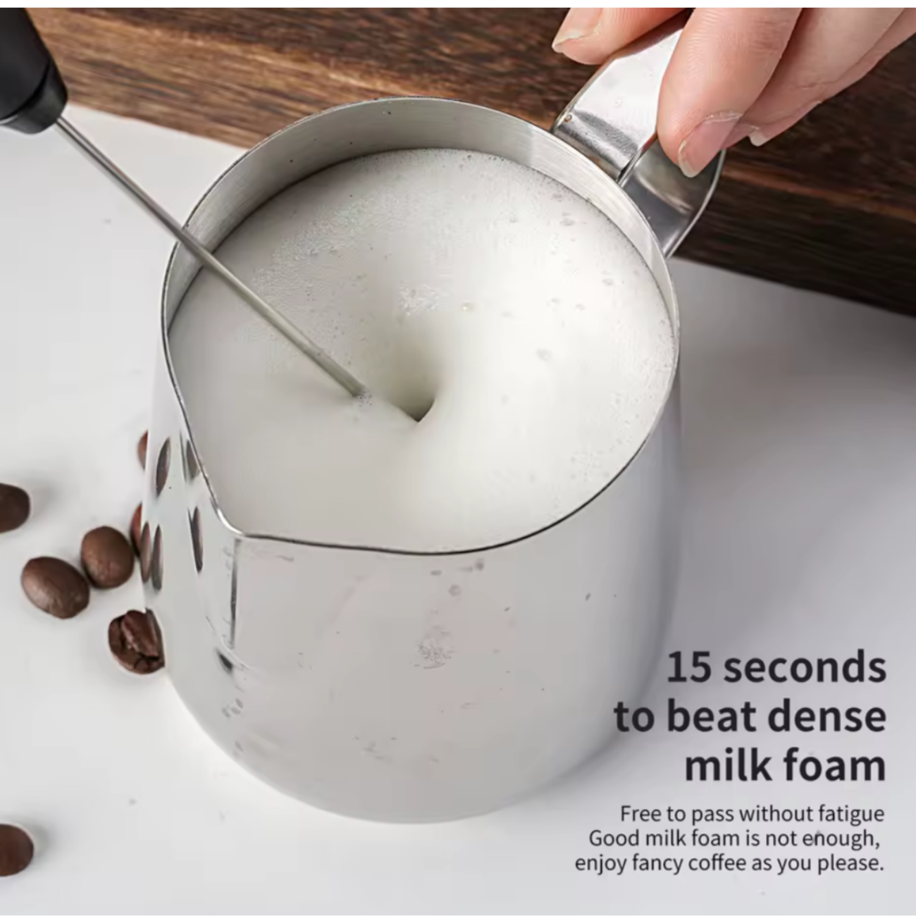 Batidor Eléctrico Recargable, 3 Velocidades, Espumador De Leche.