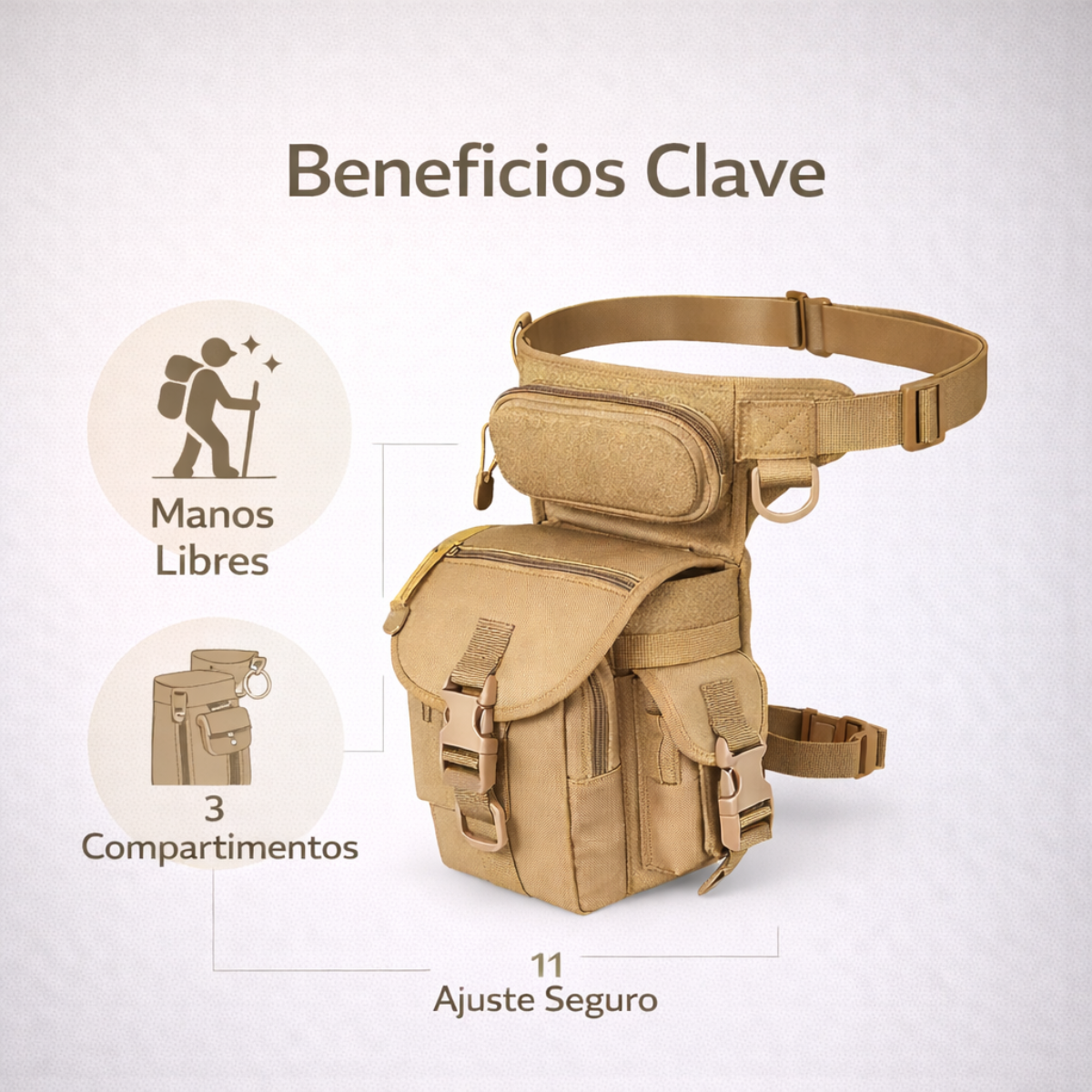 Banano Muslero Moto Táctico Resistente Agua Ajustable