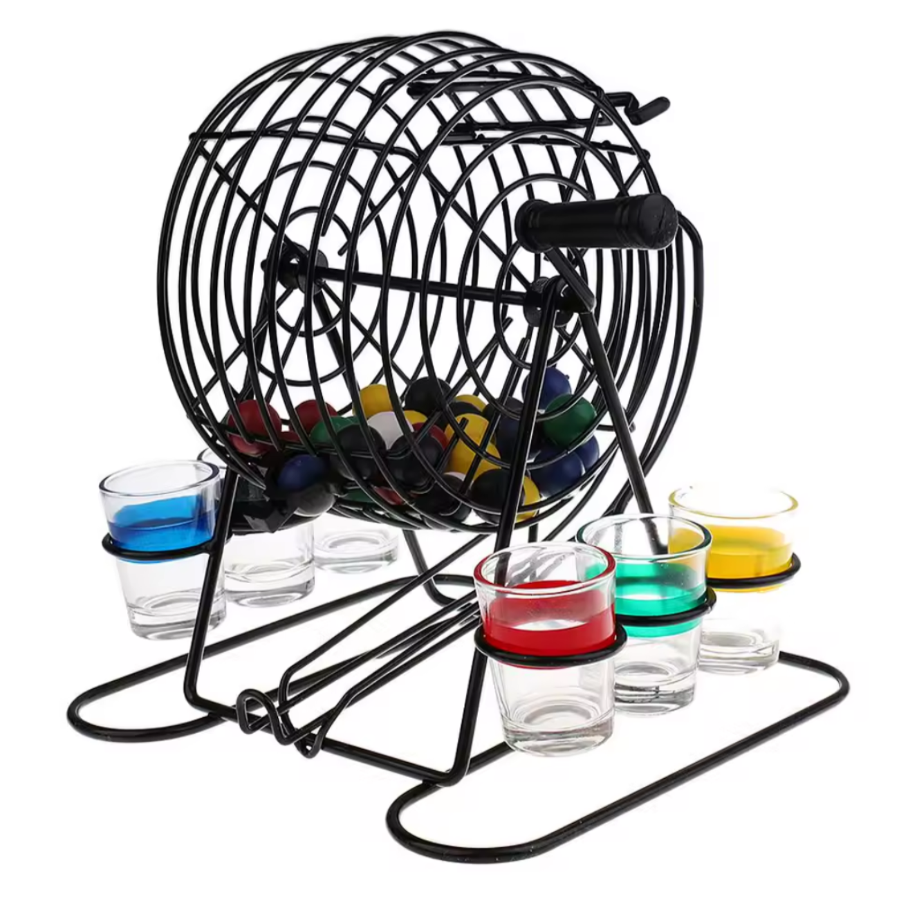 Bingo De Shots Metálico Con Vasos De Colores Para Fiestas