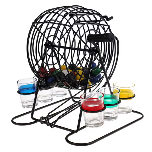 Bingo De Shots Metálico Con Vasos De Colores Para Fiestas