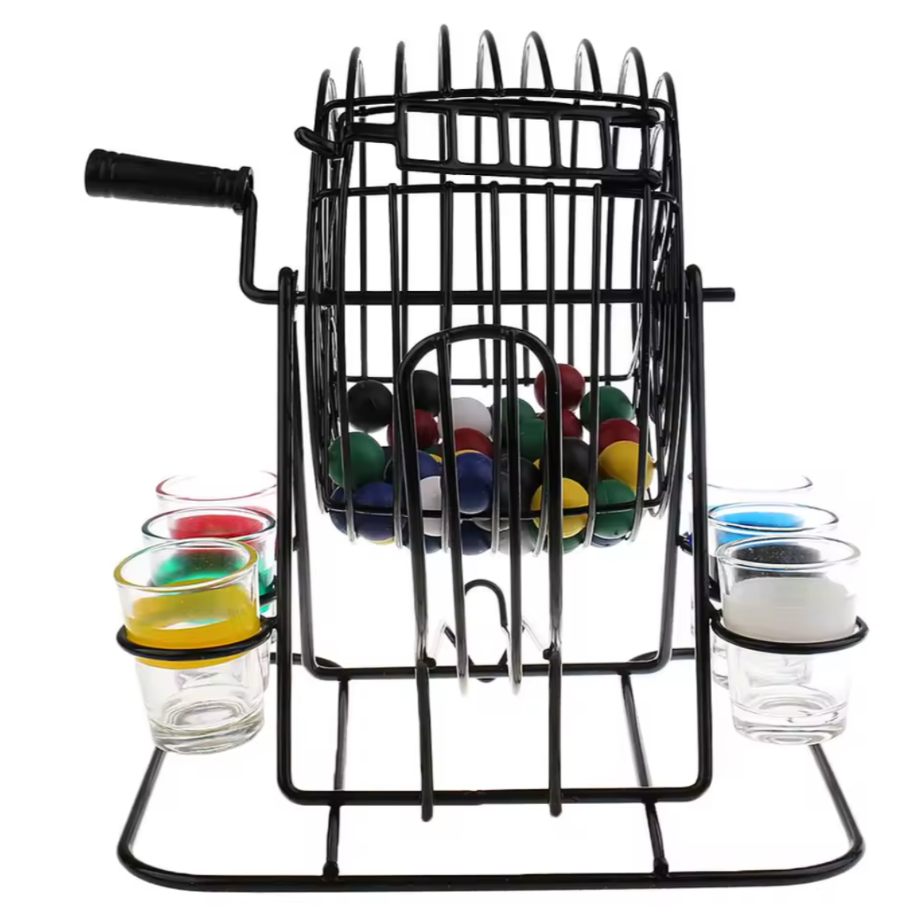 Bingo De Shots Metálico Con Vasos De Colores Para Fiestas