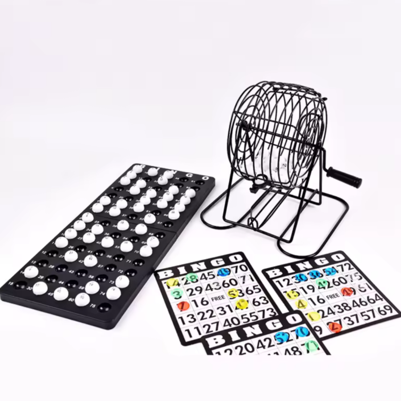 Set de Bingo Tómbola de Metal Resistente  + Cartones