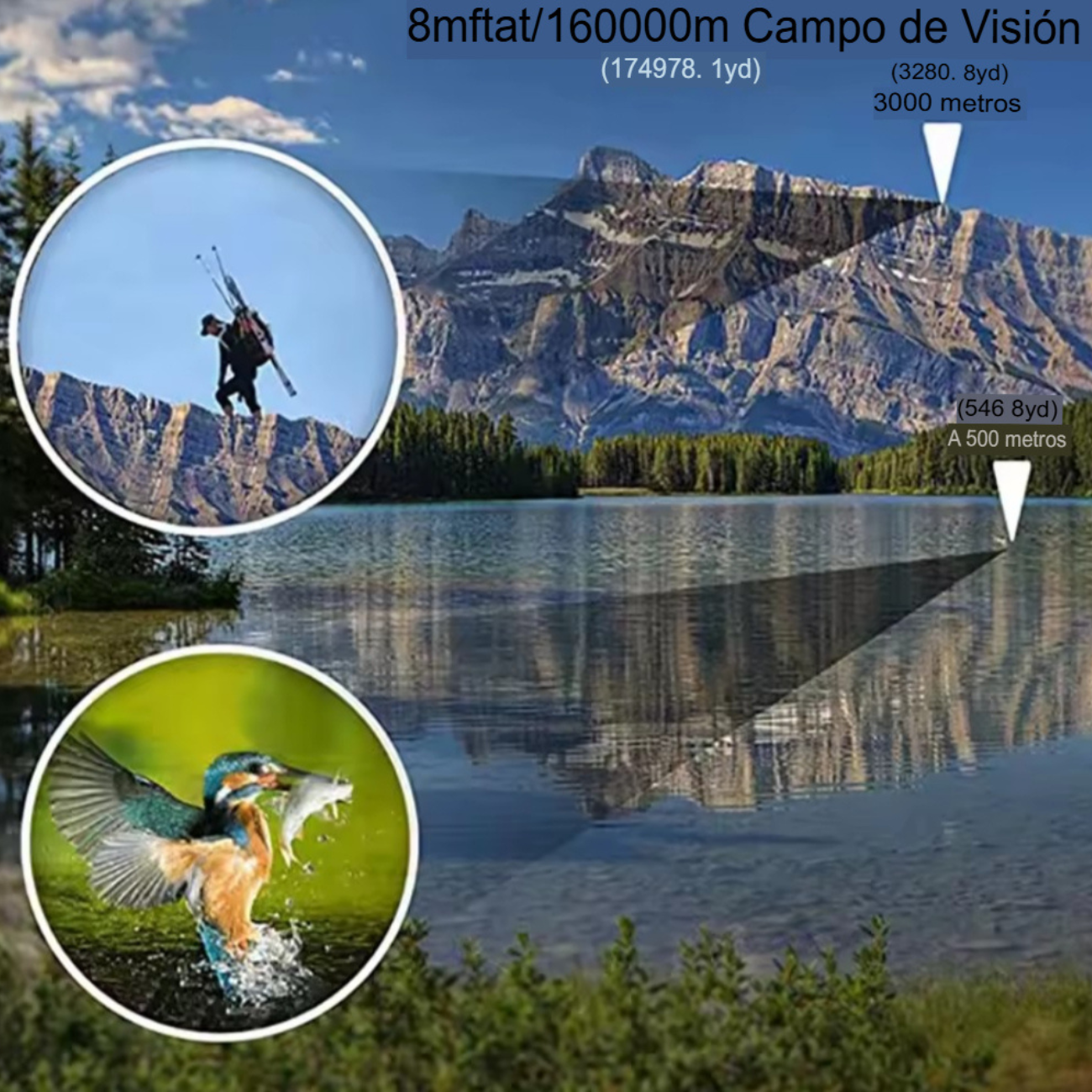 Binoculares Profesionales  Telescópico 8×40 Alto Rendimiento