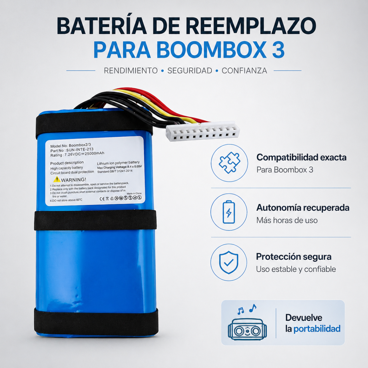 Batería Repuesto Compatible JBL Boombox 2 Y Boombox 3 + kit herramienta