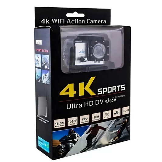 Cámara Deportiva 4k Wi-fi Sumergible 30mts Ultra Hd