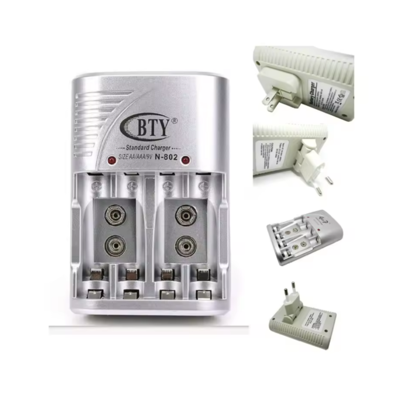 Cargador Universal para Pilas AA AAA y 9V Rápido